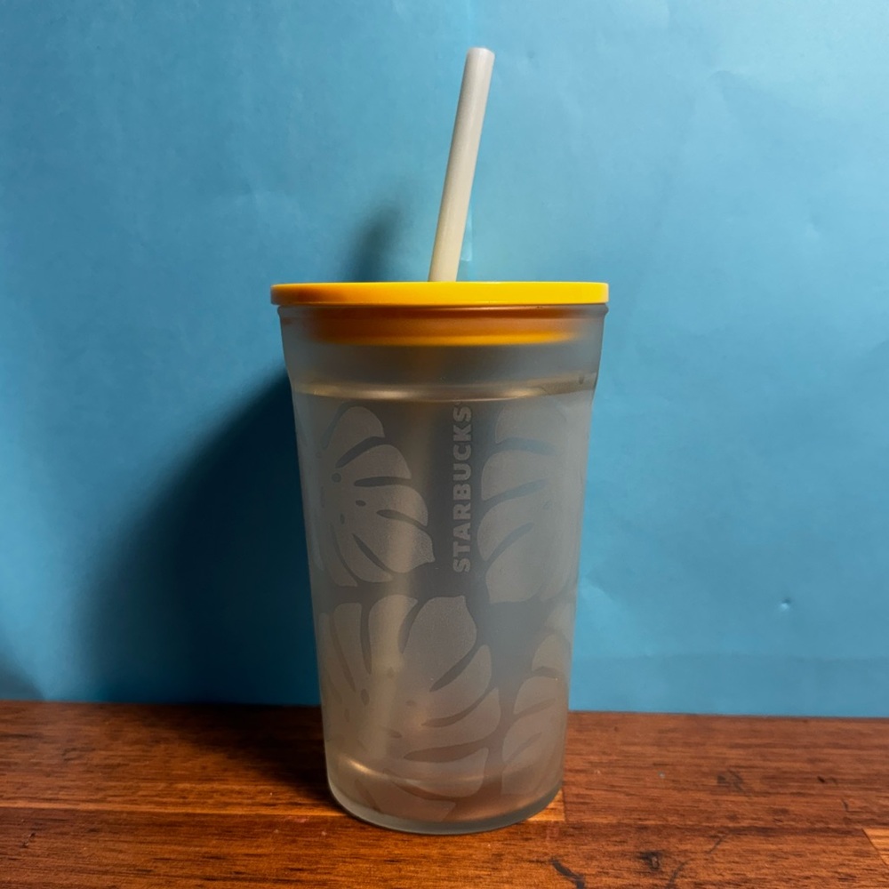 2024 Korea Summer Floral Glass Cup Tumbler